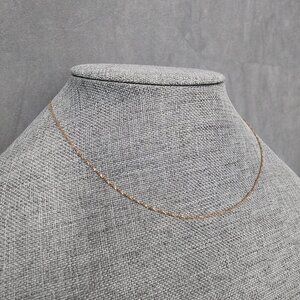 16” 1mm Solid 10K Yellow Gold Diamond Cut Rope Chain Link Necklace Je-21